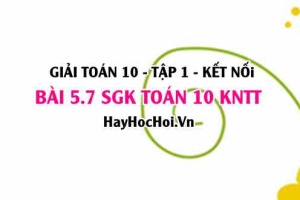 Bài 5.7 SGK Toán 10 tập 1 Kết nối tri thức